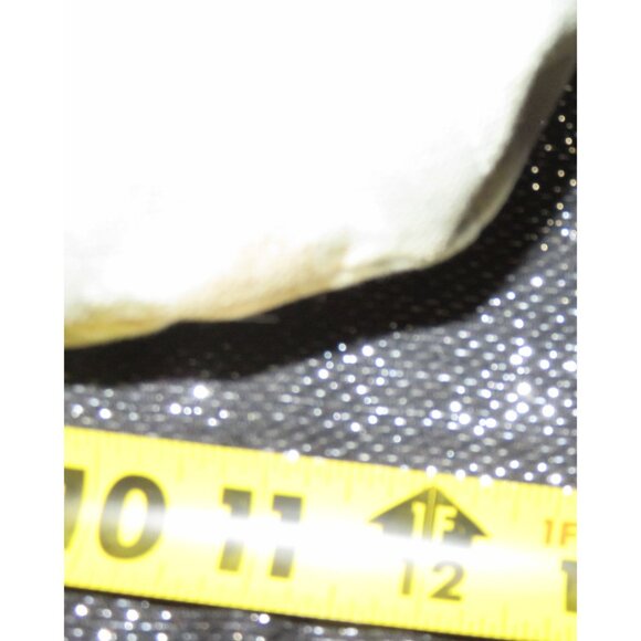 COACH Kristin Ikat Op Art Silver Gray Print Sparkle Canvas Hobo Flap Handbag - Picture 11 of 15